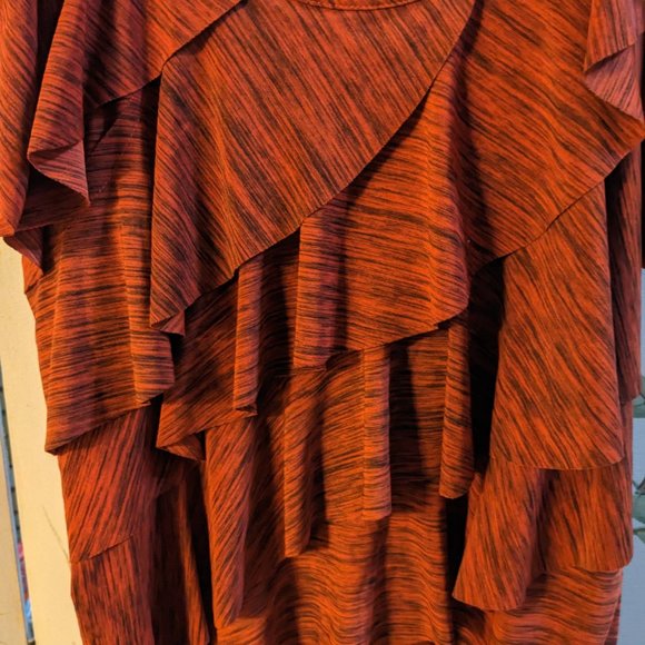 Elementz spandex knit asymmetrical ruffle top - Picture 4 of 4